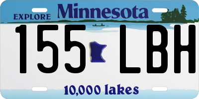 MN license plate 155LBH