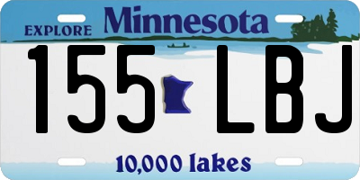MN license plate 155LBJ