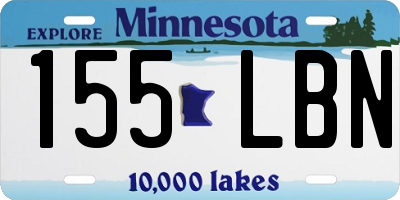 MN license plate 155LBN