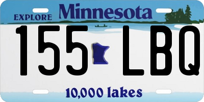 MN license plate 155LBQ