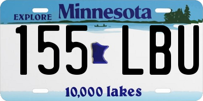 MN license plate 155LBU