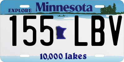 MN license plate 155LBV