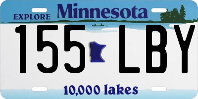 MN license plate 155LBY