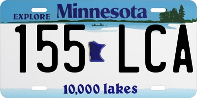 MN license plate 155LCA