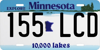 MN license plate 155LCD