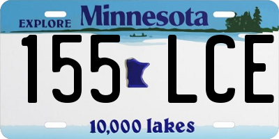 MN license plate 155LCE