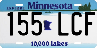 MN license plate 155LCF