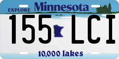 MN license plate 155LCI