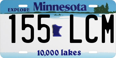 MN license plate 155LCM