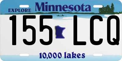 MN license plate 155LCQ