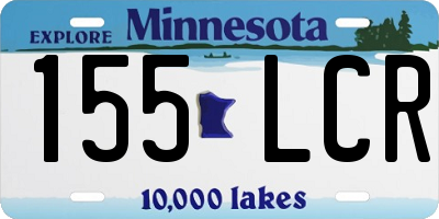 MN license plate 155LCR