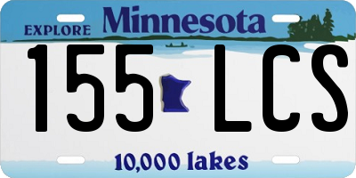 MN license plate 155LCS