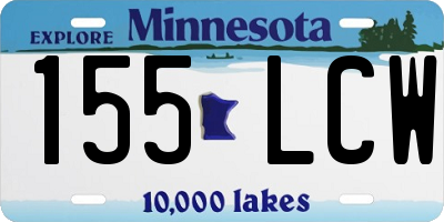 MN license plate 155LCW
