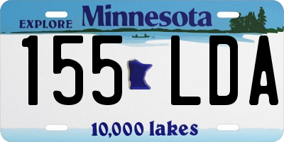 MN license plate 155LDA