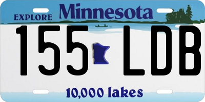 MN license plate 155LDB