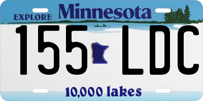 MN license plate 155LDC