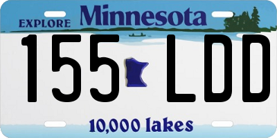 MN license plate 155LDD