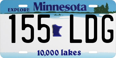 MN license plate 155LDG