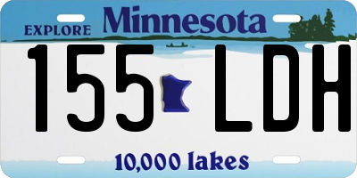 MN license plate 155LDH