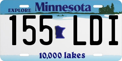 MN license plate 155LDI