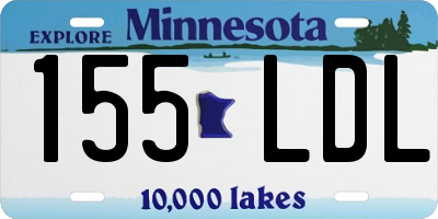 MN license plate 155LDL