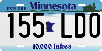MN license plate 155LDO