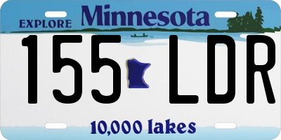 MN license plate 155LDR