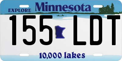MN license plate 155LDT
