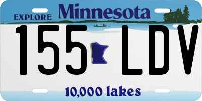 MN license plate 155LDV