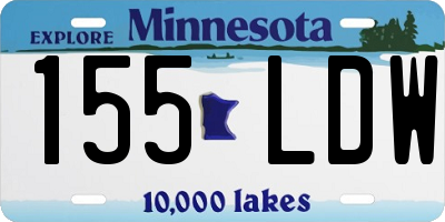 MN license plate 155LDW