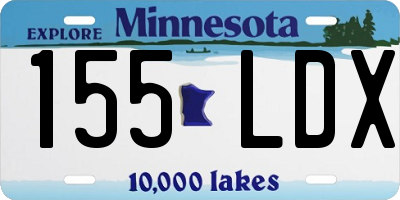 MN license plate 155LDX