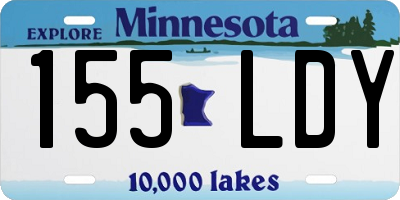MN license plate 155LDY