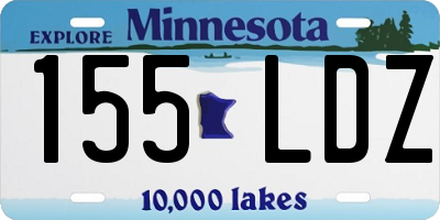 MN license plate 155LDZ