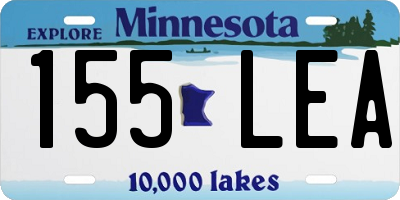 MN license plate 155LEA