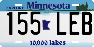 MN license plate 155LEB