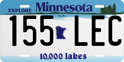 MN license plate 155LEC