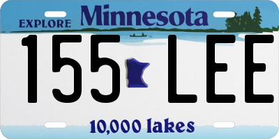 MN license plate 155LEE