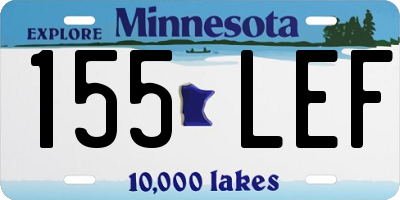 MN license plate 155LEF