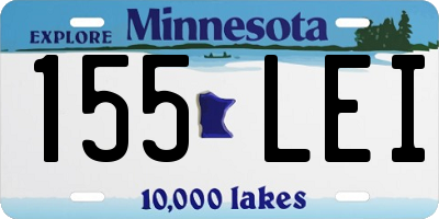 MN license plate 155LEI