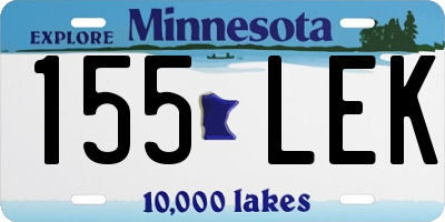 MN license plate 155LEK