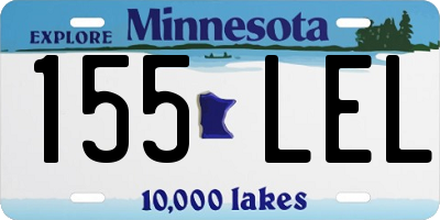 MN license plate 155LEL