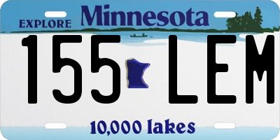 MN license plate 155LEM