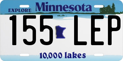 MN license plate 155LEP