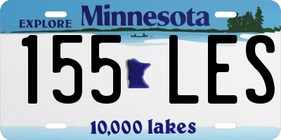 MN license plate 155LES