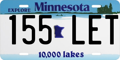 MN license plate 155LET