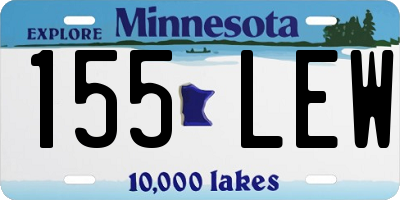 MN license plate 155LEW