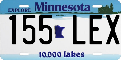 MN license plate 155LEX