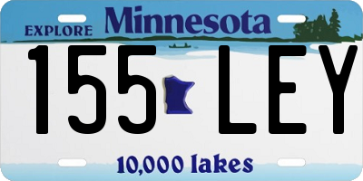 MN license plate 155LEY