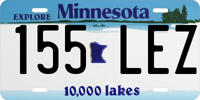 MN license plate 155LEZ