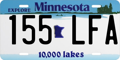 MN license plate 155LFA